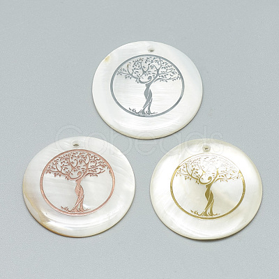 Freshwater Shell Pendants X-SHEL-Q016-013-1