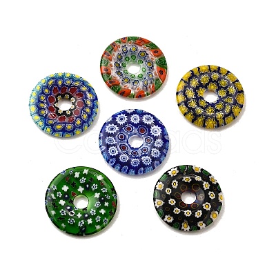 Handmade Millefiori Glass Beads LAMP-A155-01B-1