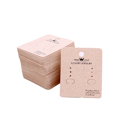 100Pcs Paper Earring Display Cards PW-WG96237-02-1