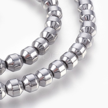 Electroplated Non-magnetic Synthetic Hematite Bead Strand G-E498-12A-04-1
