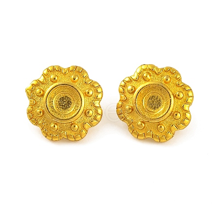 Brass Bead Caps Cabochon Settings KK-G502-15C-G-1
