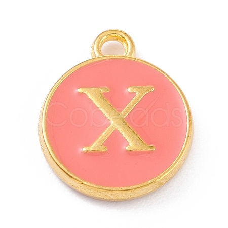 Golden Plated Alloy Enamel Charms X-ENAM-Q437-11X-1
