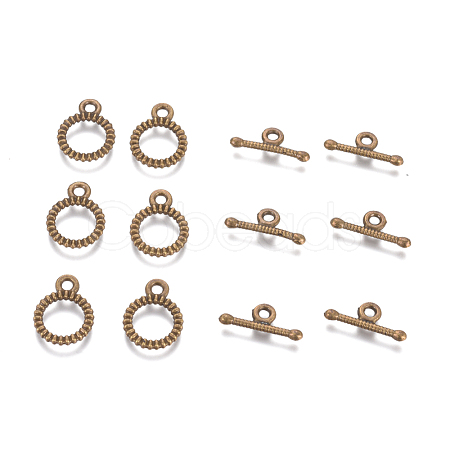 Alloy Toggle Clasps TIBE-G015-07AB-NF-1