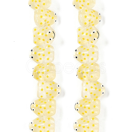 Transparent Glass Enamel Beads Strands GLAA-B021-05C-1
