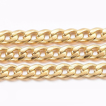 Ion Plating(IP) 304 Stainless Steel Curb Chains CHS-H016-01G-20M-1
