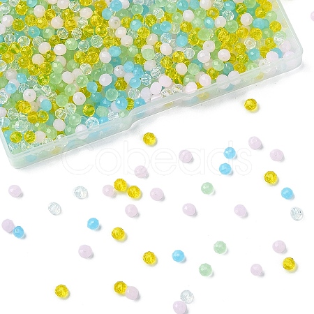 Electroplate Glass Beads Strands EGLA-YW0003-92A-1