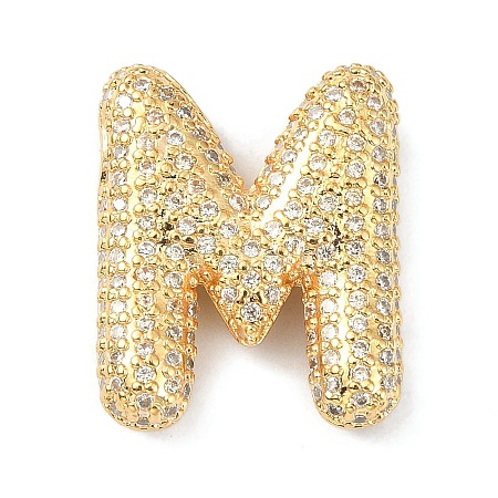 Rack Plating Brass Micro Pave Cubic Zirconia Pendants KK-Q790-01M-G-1