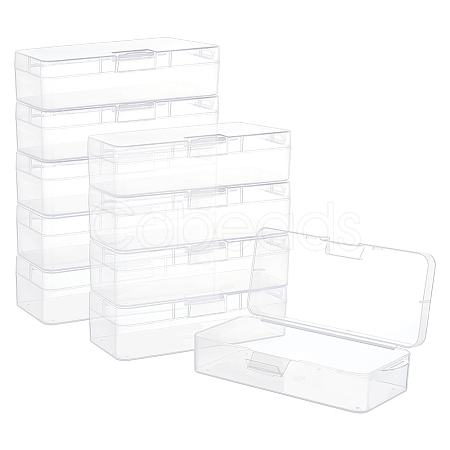 10Pcs Transparent Plastic Storage Boxes CON-BC0007-78A-1