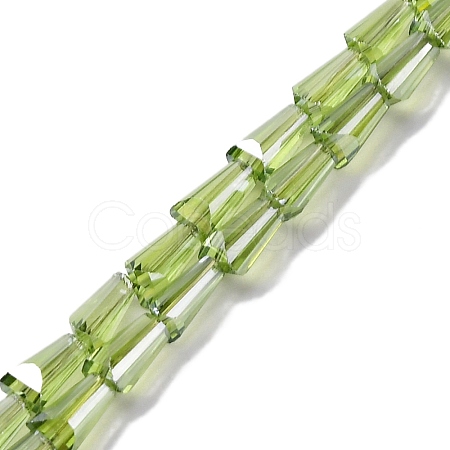 Transparent Electroplate Glass Beads Strands EGLA-H107-02A-PL05-1