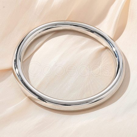 304 Stainless Steel Plain Bangles for Women BJEW-K271-01P-1