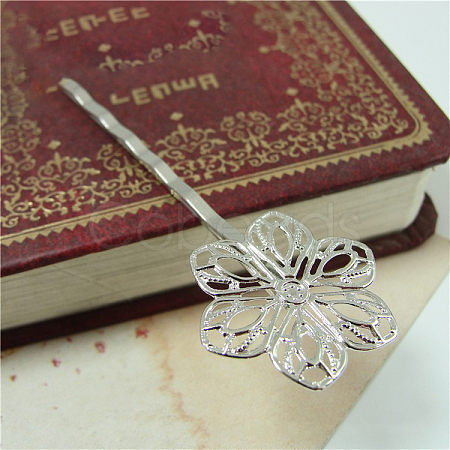 Zinc Alloy Hair Bobby Pin Findings OHAR-PW0001-028P-1