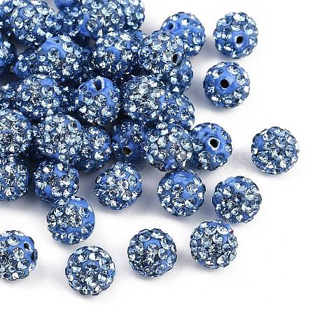 Polymer Clay Rhinestone Beads RB-H284-6MM-Half-2-1