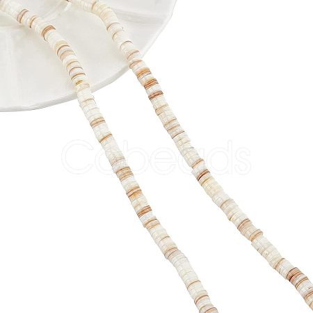 Nbeads 2 Strands Natural Freshwater Shell Beads Strands BSHE-NB0001-17-1