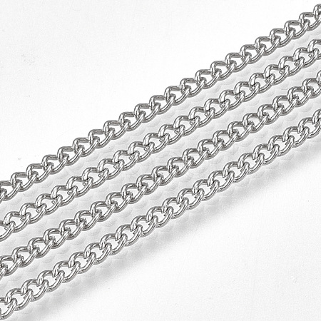 Tarnish Resistant 304 Stainless Steel Curb Chains CHS-S005-02-1
