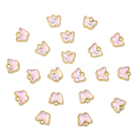 20Pcs Rack Plating Alloy Glass Charms FIND-YW0008-64F-1