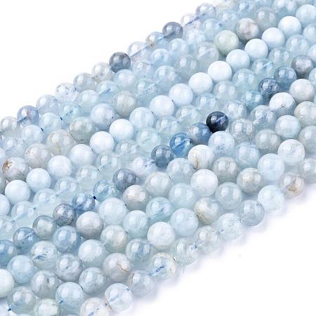 Natural Aquamarine Beads Strands G-F459-37A-1