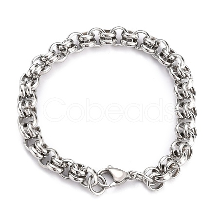 Tarnish Resistant 304 Stainless Steel Rolo Chain Bracelets BJEW-Z011-14P-1