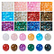 360Pcs 12 Colros Round Imitation Cat Eye Resin Beads, with Glitter Powder, Mixed Color, 8x7mm, Hole: 1.8~2mm, 30pcs/color