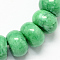 Natural Malaysia Jade Stone Beads Strands, Dyed, Rondelle, Medium Sea Green, 8x5mm, Hole: 1mm, about 60~65pcs/strand, 15.7 inch