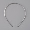 Alloy Double Hair Band Findings, Platinum, 137x119x4mm