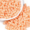 Opaque Baking Paint Glass Seed Beads, Round Hole, Cylinder, Coral, 4x5.5mm, Hole: 1.8mm, about 2500pcs/pound