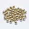 Brass Beads, Long-Lasting Plated, Nickel Free, Round, Real 18K Gold Plated, 5mm, Hole: 1.2mm