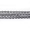 3.28 Feet Handmade 304 Stainless Steel Cable Chains, Soldered, Flat Oval, Electrophoresis Black, 2x1.5x0.4mm