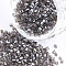 Grade A Glass Seed Beads, Hexagon(Two Cut), Transparent Colours Lustered, Light Grey, 1.5~2.5x1.5~2mm, Hole: 0.8mm, about 2100pcs/bag, 450g/bag