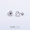 Titanium Steel Micro Pave Clear Cubic Zirconia Cartilage Earrings for Women Men, Flat Back Earring, Herringbone, 6mm, Pin: 1.2mm