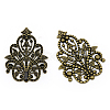 Brass Filigree Findings X-KK-E499-AB-NF-1