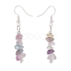 Natural Fluorite Chips Beaded Jewelry Set SJEW-JS01232-02-6