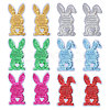 12Pcs 6 Colors Handicraft Beading Felt Appliques PATC-CA0001-25-1