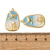 304 Stainless Steel Enamel Pendants X1-STAS-L299-22G-03-3