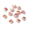 Brass Crimp Beads Covers X-KK-P219-05D-RG-3