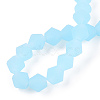Imitation Jade Frosted Glass Bead Strands EGLA-A039-J6mm-MD03-4