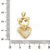 Rack Plating Brass Micro Pave Clear Cubic Zirconia Pendants KK-M309-39E-G-3