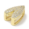 Rack Plating  Brass Micro Pave Clear Cubic Zirconia Slide Charms KK-R163-10G-2