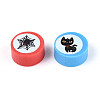 Printed Handmade Polymer Clay Beads CLAY-T022-12D-2