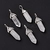 Natural Quartz Crystal Pointed Pendants G-K329-54P-2