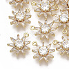 Brass Micro Pave Cubic Zirconia Pendants KK-S354-099-NF-1