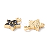 Rack Plating Eco-friendly Brass Enamel Charms KK-D073-01G-02-NR-3