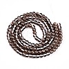 Baking Paint Transparent Glass Beads Strands DGLA-N011-6mm-09-2