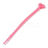 Heart Shape Silicone Cable Zip Ties AJEW-C034-02-2