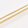 Brass Round Snake Chain Necklace Making MAK-T006-11A-G-3