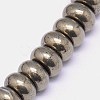 Natural Pyrite Beads Strands G-L032-10X6mm-01-2