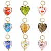 18Pcs 9 Styles Handmade Lampwork Pendants PALLOY-YW00179-1
