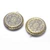 Brass Locket Pendants KK-F717-21AB-NR-2