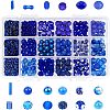 PandaHall Elite 18 Style Blue Glass Beads GLAA-PH0007-08-1