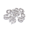 Brass Micro Pave Cubic Zirconia Enhancer Shortener Pendant Bails ZIRC-P007-03P-NR-4