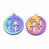Ion Plating(IP) 201 Stainless Steel Pet Pendants STAS-R114-005-2